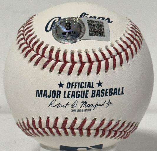 George Lombard Jr Signed Official MLB Baseball Auto BAS COA NY Yankees