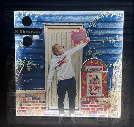 Ed Sheeran Signed The Joker and Queen CD Framed LED Shadowbox Auto JSA COA