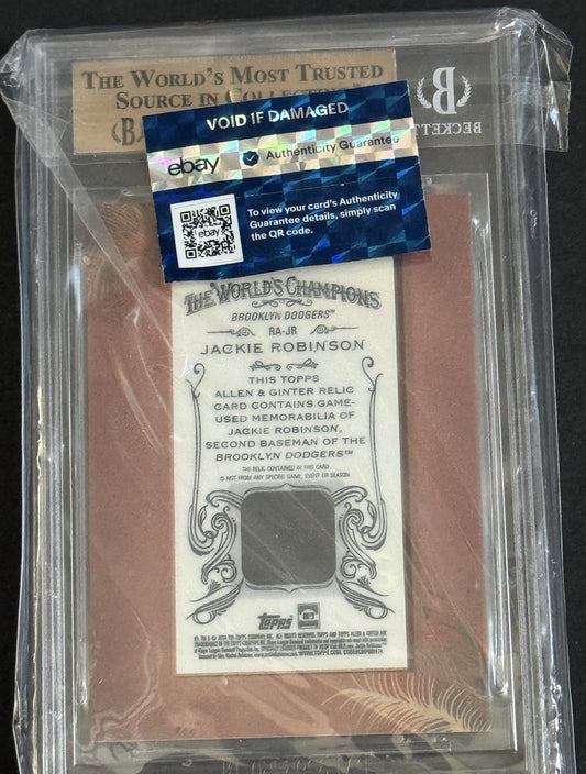 Jackie Robinson Allen & Ginter 2014 Framed Mini Game Used Bat BGS 9.5 2 10’s MT