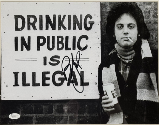 Billy Joel Signed 11x14 Photo Framed Auto JSA COA Drinking In Public Is Illegal