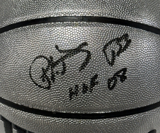 Patrick Ewing NY Knicks #33 Signed Wilson Platinum Basketball HOF Auto Steiner