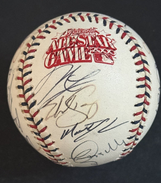 2000 All Star Game Team Signed Baseball MARIANO RIVERA TORRE Mcgriff Auto Psa