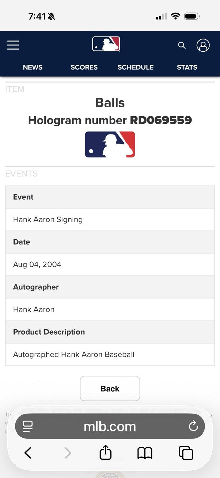 Hank Aaron & Barry Bonds Signed Official Stat HR Baseball /100 MLB Steiner Holo
