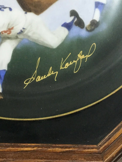 Sandy Koufax Signed  Dodgers Plate Framed Mint gold autograph LE /1000 Cbm COA