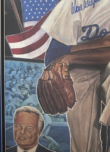 Don Drysdale Signed Brooklyn & La Dodgers 16x20 Framed Photo Litho CBM COA auto