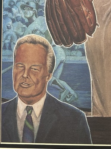 Don Drysdale Signed Brooklyn & La Dodgers 16x20 Framed Photo Litho CBM COA auto