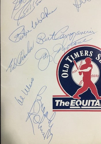 1988 Mets Old Timers Day Signed Folder Program 1969 Mets Tommie Agee 16 Auto Coa
