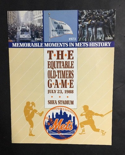 1988 Mets Old Timers Day Signed Folder Program 1969 Mets Tommie Agee 16 Auto Coa