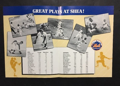 1988 Mets Old Timers Day Signed Folder Program 1969 Mets Tommie Agee 16 Auto Coa