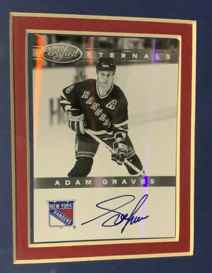 NY Rangers Retired # Signed Card Framed 8 Auto Messier Graves Leetch Richter Coa