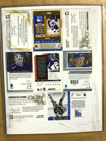 NY Rangers Retired # Signed Card Framed 8 Auto Messier Graves Leetch Richter Coa