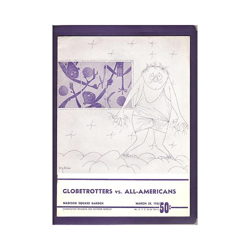 HARLEM Globetrotters All-Americans March 29 1953 Program Madison Square Garden