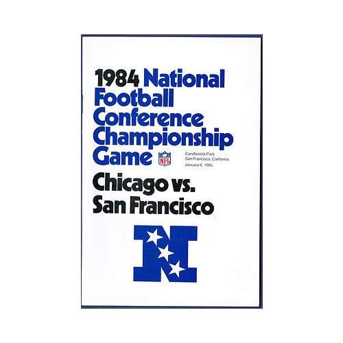 1984 NFC Championship Media Guide Bears vs. 49ers