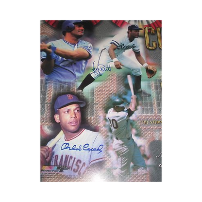 HOF Class of 1999 Signed Framed 24x35 Photo Ryan Cepeda Brett Yount LE /99 COA