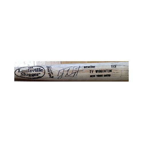 Ty Wigginton Signed Auto Game Used New York Mets Bat