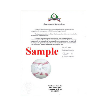 Johnny Blanchard Signed American League Baseball Mint Autograph Yankees CBM Coa