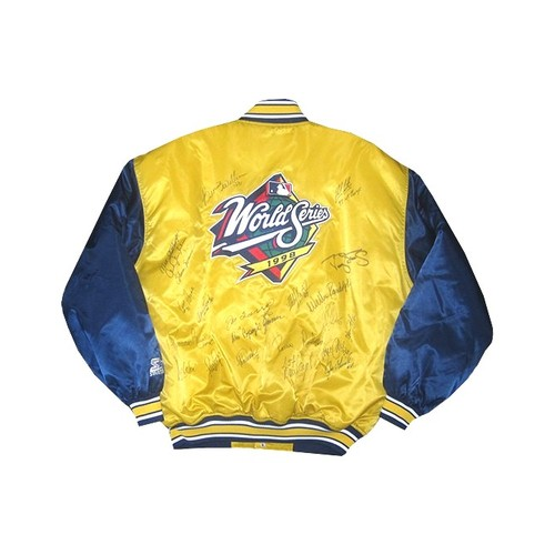 1998 World Series Yankees Team Signed Jacket 26 Auto Rivera Posada Jeter STEINER
