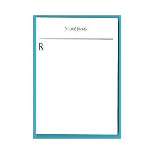 Julius Dr. J Erving Original Rx Note Pad about 50 Pages RARE hof basketball nets