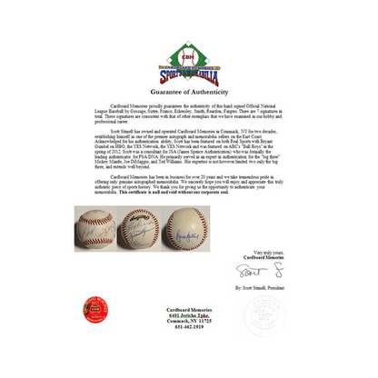 Goose Gossage Bruce Sutter Lee Smith Most Saves Signed 7 Auto Hof Baseball Coa