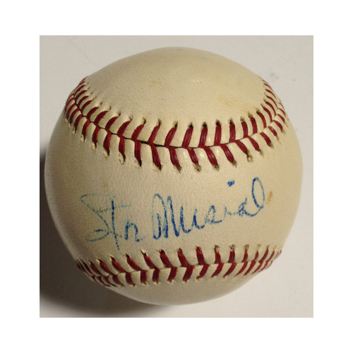 Stan Musial Single signed Official Warren giles baseball 1963 Vintage Auto PSA