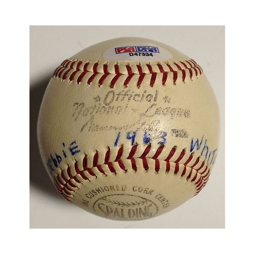 Stan Musial Single signed Official Warren giles baseball 1963 Vintage Auto PSA
