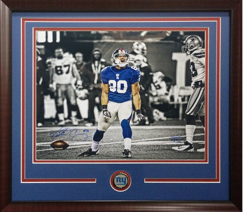 Victor Cruz Signed 20x24 scream Photo framed Giants vs cowboys Auto steiner /80