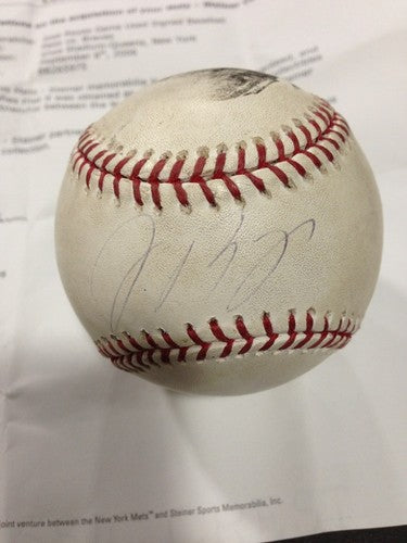 Ny Mets Game Used Signed Jose Reyes Baseball Shea Stadium 2006 Mlb & Steiner Coa