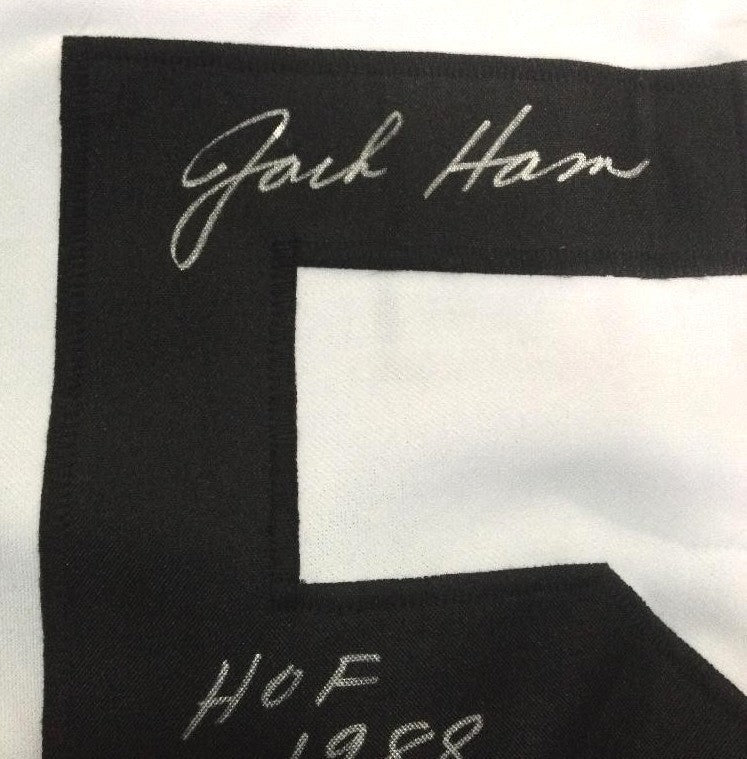 Jack Ham Signed HOF 1988 Autograph Pittsburgh Steelers Stat Jersey MAB Coa