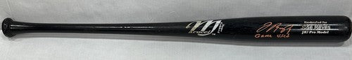 Jose Reyes Signed 2008 Game Used Bat Mets Marucci JR7 #7 Heavy Use Auto JSA COA