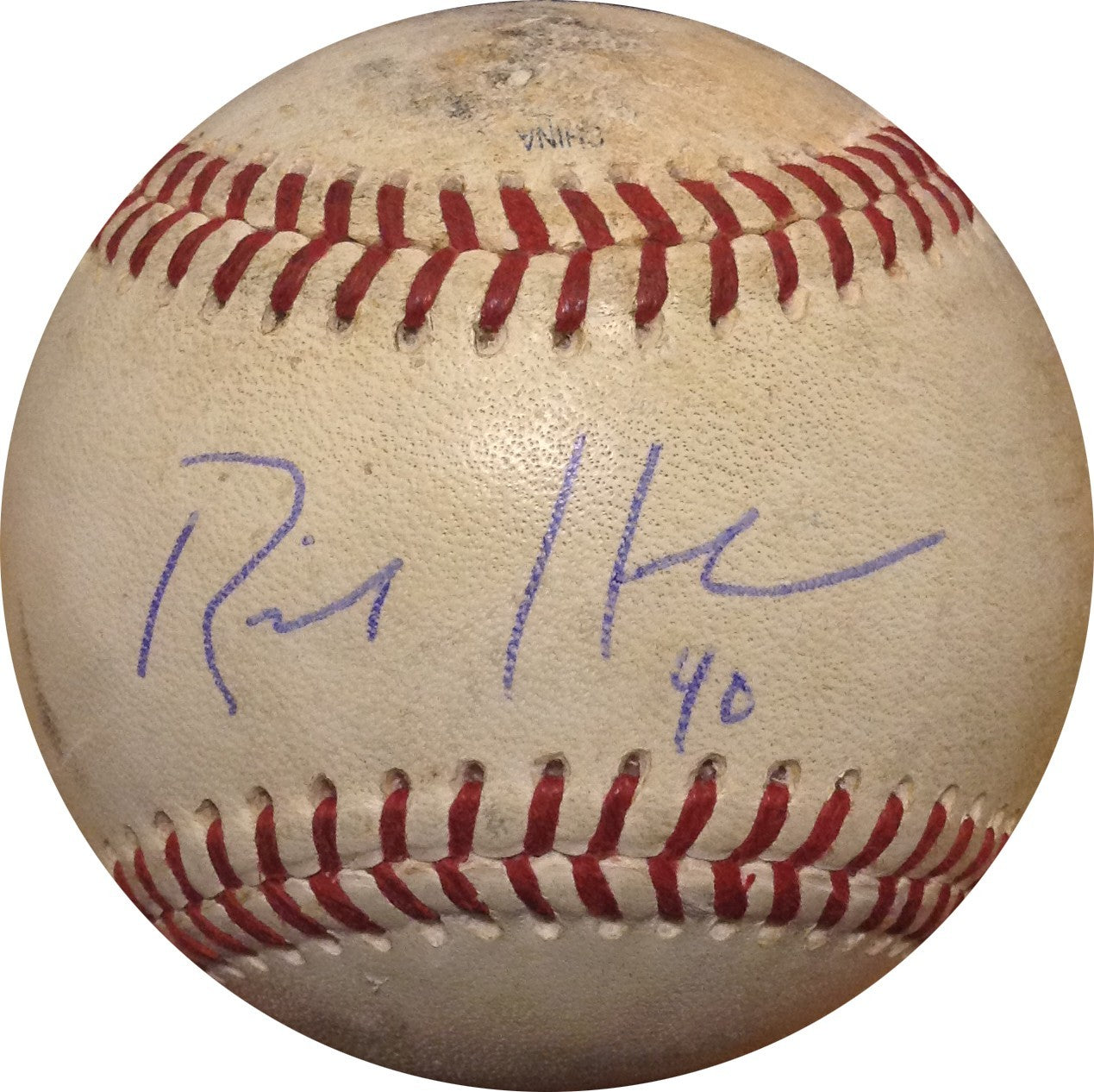 Rich Harden Signed Game Used Rookie International League Baseball CBM COA A’s