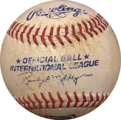 Rich Harden Signed Game Used Rookie International League Baseball CBM COA A’s