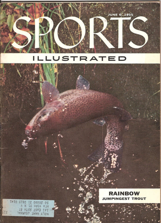 Sports Illustrated Magazine Rainbow Jumpingest Trout June 6 1955 Mint crisp s.i