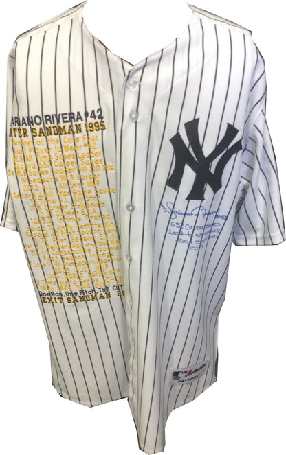 Mariano Rivera signed Authentic Jersey 5 Stat AUTOGRAPH Steiner COA 1/1 Yankees