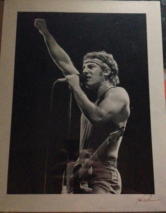Original Vintage Bruce Springsteen 11x14 Photo Signed By Photographer beautiful