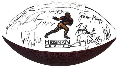 Heisman Trophy Winners Signed Football 9 auto Tim Brown Tony Dorsett Griffin COA