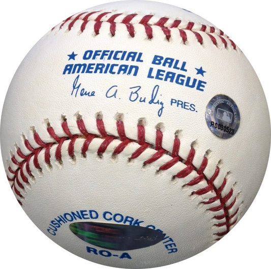 Jim Palmer Signed Inscribed HOF 90 A.L Baseball w/ Engraved Cube Steiner coa