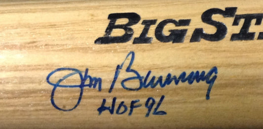 Jim Bunning Signed Rawlings Big Stick Bat Phillies HOF 96 Mint Auto CBM Holo COA
