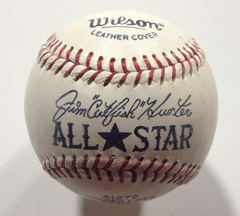 Chris Chambliss Signed Vintage Catfish Hunter All Star Ball RARE Auto COA