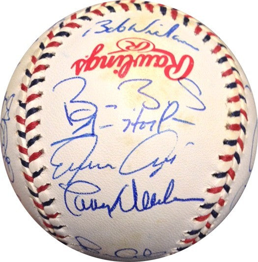 2000 NL All Star Team Signed Baseball 26 Auto barryBonds Guerrero Cox Maddux COA