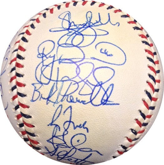 2000 NL All Star Team Signed Baseball 26 Auto barryBonds Guerrero Cox Maddux COA