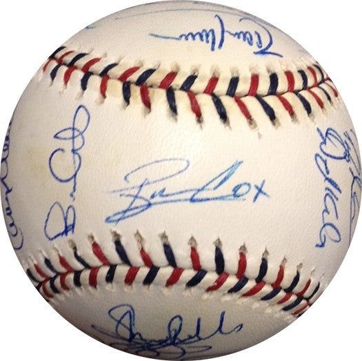 2000 NL All Star Team Signed Baseball 26 Auto barryBonds Guerrero Cox Maddux COA