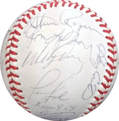 NY Mets Old Timers Day Team Signed Baseball 24 Auto Gary Carter Al Oliver COA