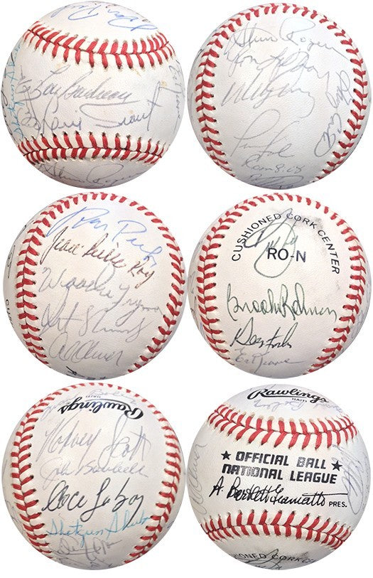 NY Mets Old Timers Day Team Signed Baseball 24 Auto Gary Carter Al Oliver COA