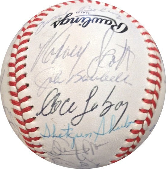 NY Mets Old Timers Day Team Signed Baseball 24 Auto Gary Carter Al Oliver COA