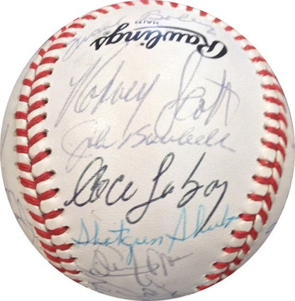 NY Mets Old Timers Day Team Signed Baseball 24 Auto Gary Carter Al Oliver COA