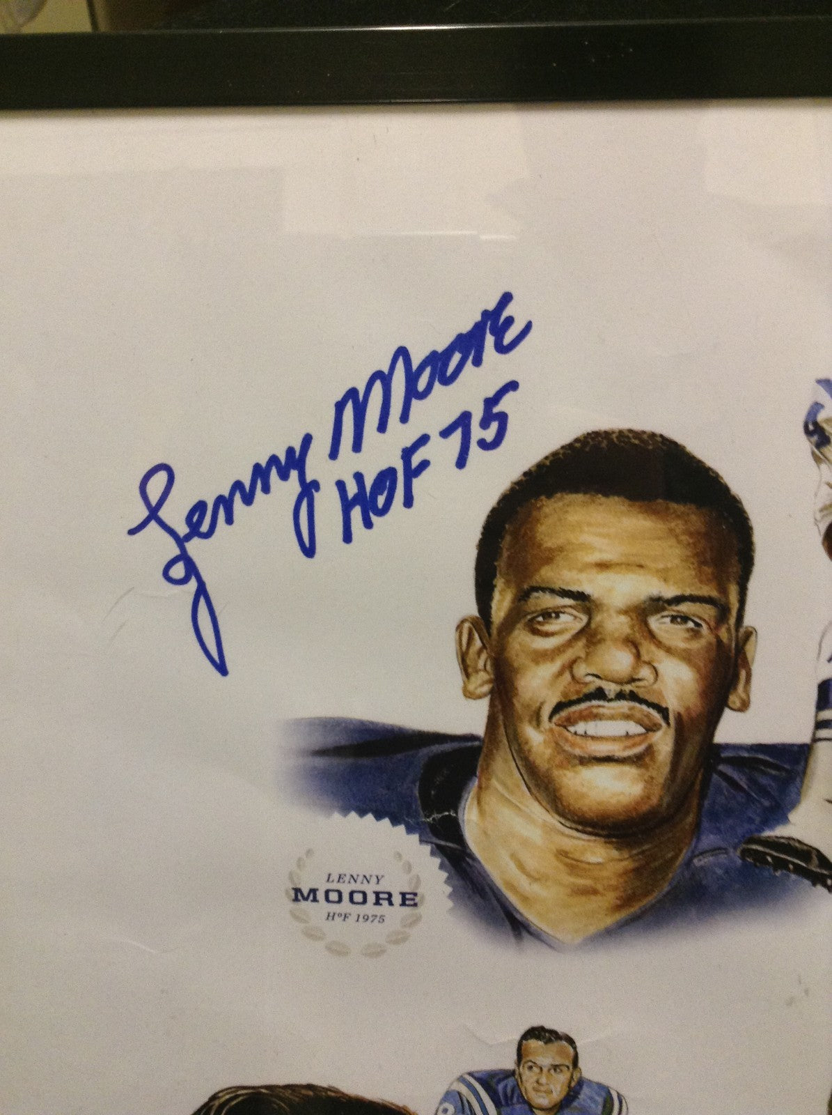 Baltimore Colts Litho Signed By 4 Hall of Famers Moore Berry Marchetti Donovan