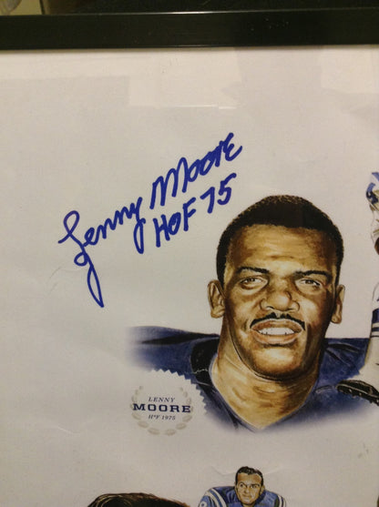 Baltimore Colts Litho Signed By 4 Hall of Famers Moore Berry Marchetti Donovan