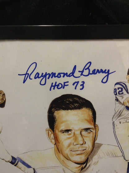 Baltimore Colts Litho Signed By 4 Hall of Famers Moore Berry Marchetti Donovan