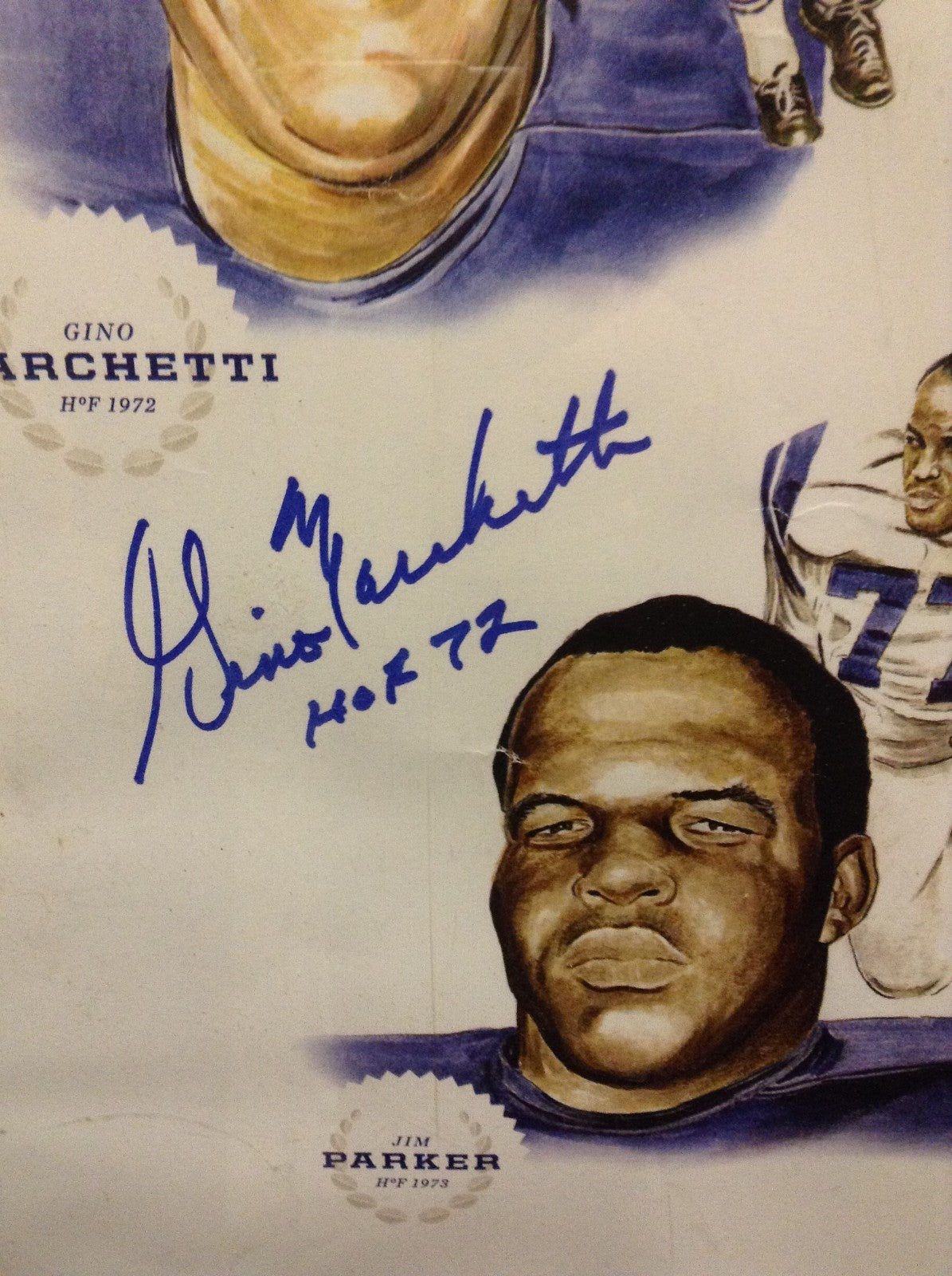 Baltimore Colts Litho Signed By 4 Hall of Famers Moore Berry Marchetti Donovan