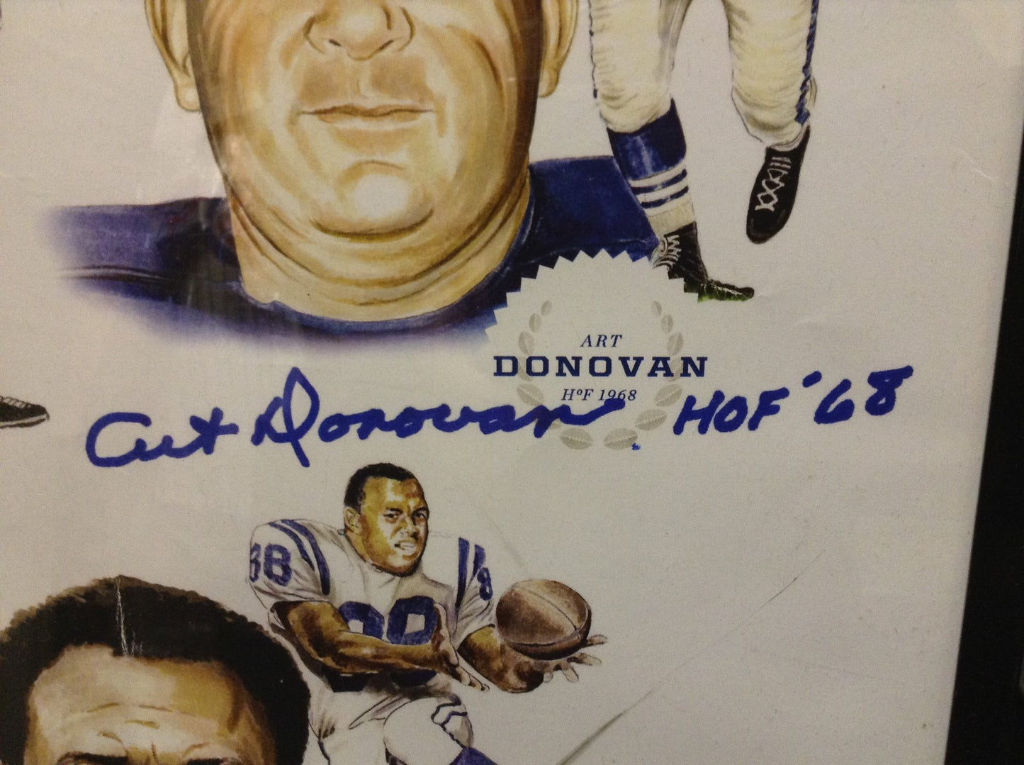 Baltimore Colts Litho Signed By 4 Hall of Famers Moore Berry Marchetti Donovan